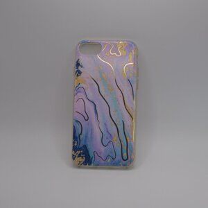 Marble Pink, Purple, and Blue iPhone 7 or 8 Case